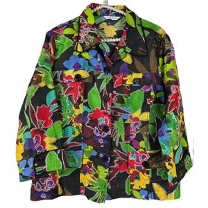 Erin London Colorful Lightweight Sheer Jacket